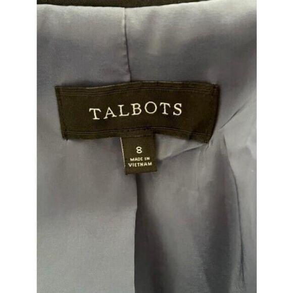 Talbots Navy Dot Wool Notched Collar Blazer Size 8 - Picture 8 of 9